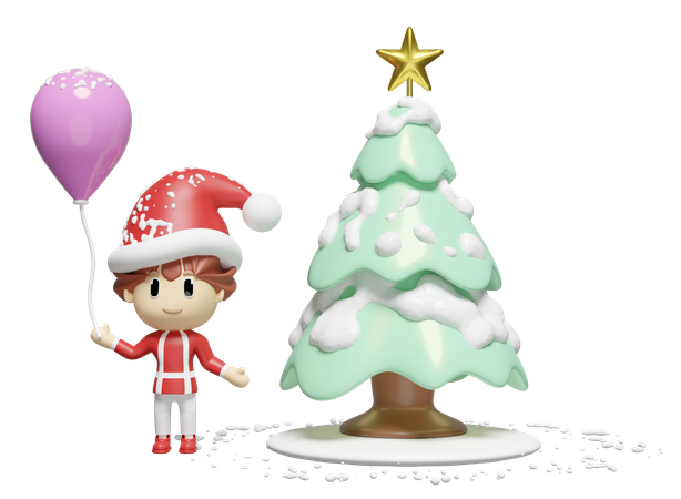 Santa Girl  3D Illustration