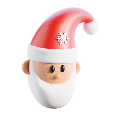 Santa Head  3D Icon