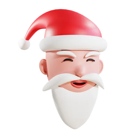 Santa Head 3 D Render 3D Icon