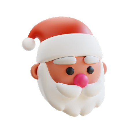 Santa Head  3D Icon