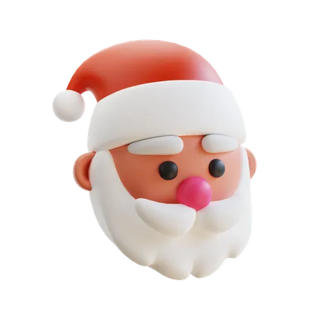 3 D Render Santa Head 3D Icon