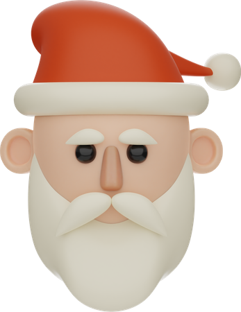 Santa Head  3D Illustration