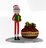 Santa Holding Gift