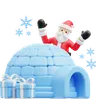 Santa lives in igloo