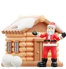 Santa lives in winter house