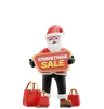 santa promoting Christmas sale