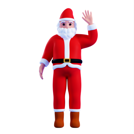 Santa renunciando a la mano  3D Illustration