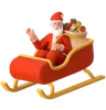 Santa Rides A Sleigh