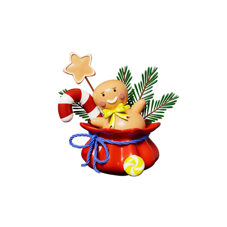 Santa Sack  3D Icon