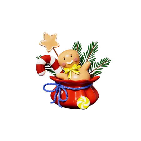 Santa Sack  3D Icon