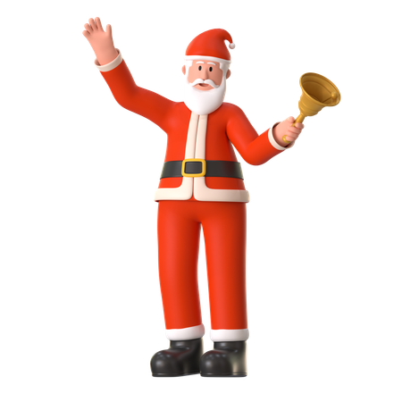 Santa Says Hello  3D Illustration