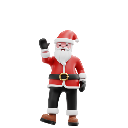 Santa says hello  3D Illustration