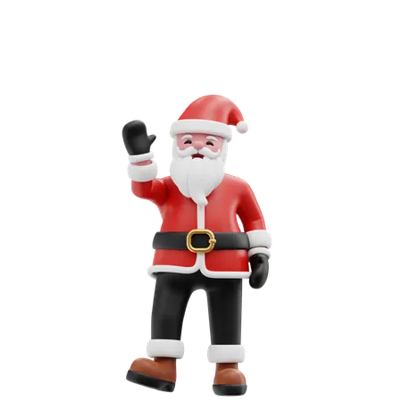 Santa says hello  3D Illustration