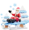 santa sitting on santa sled