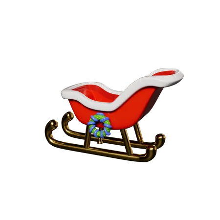 Santa Sled  3D Icon