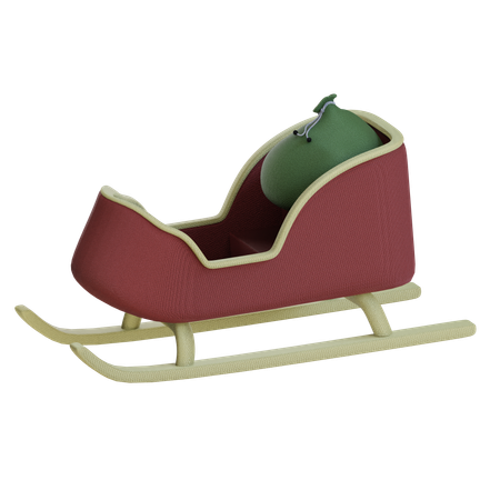 Santa Sledge  3D Icon
