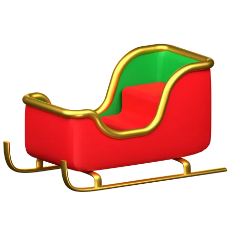 Santa Sledge 3 D Icon Illustration 3D Icon