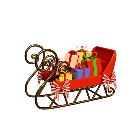 Santa Sledge  3D Icon