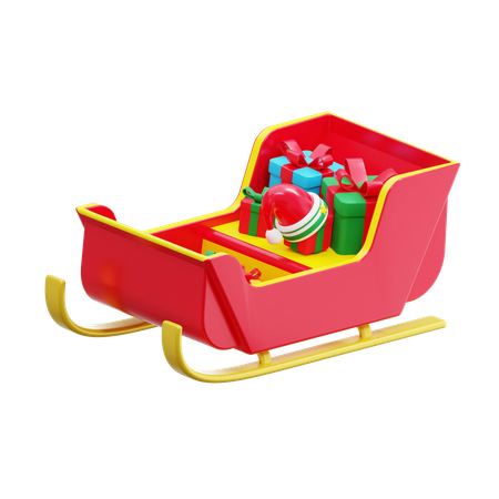 Santa Sledge  3D Icon