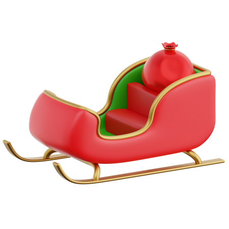 Santa Sledge  3D Icon