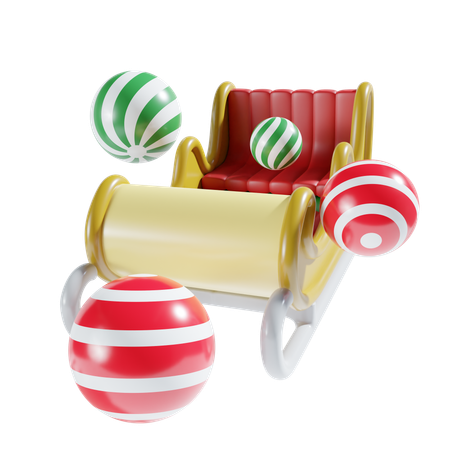 Santa Sledge  3D Icon