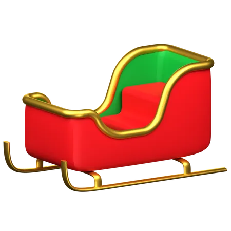 Santa Sledge  3D Icon