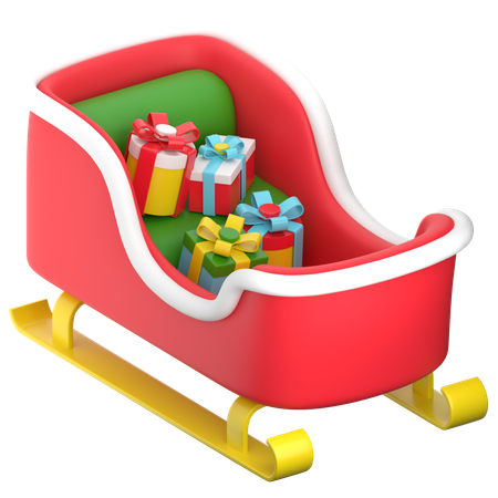 Santa Sledge  3D Icon