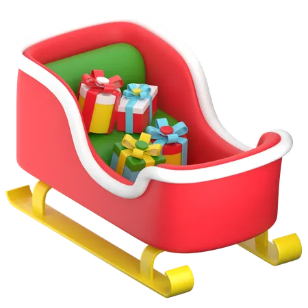 Santa Sledge  3D Icon