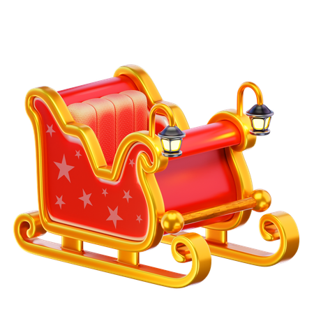 Santa Sledge  3D Icon