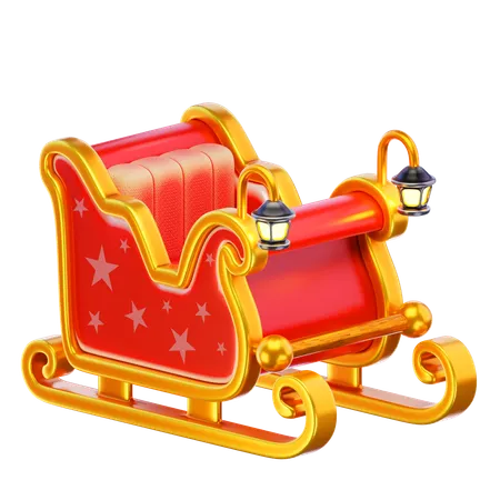 Santa Sledge  3D Icon