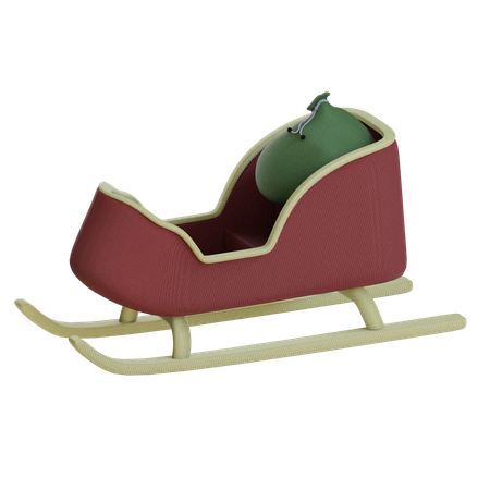 Santa Sledge  3D Icon