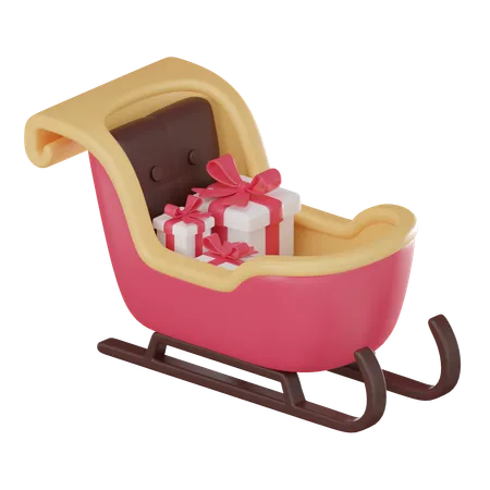 Santa Sledge  3D Icon