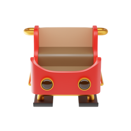 Santa Sledge  3D Icon