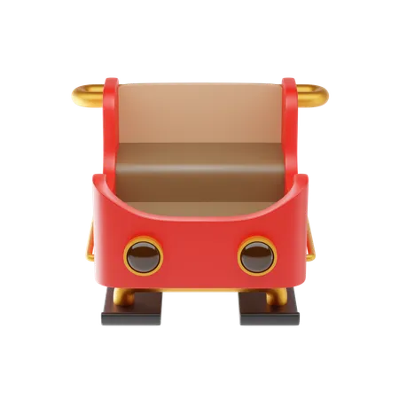 Santa Sledge  3D Icon