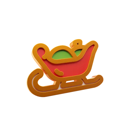 Santa Sledge  3D Icon