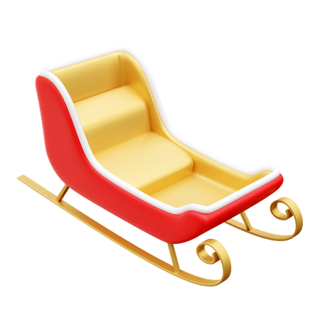 Santa Sleigh  3D Icon