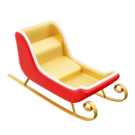 Santa Sleigh  3D Icon