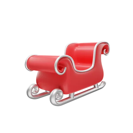 Snow Sleigh For Christmas Illustration 3 D Icon 3D Icon