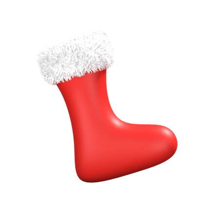 Santa Sock  3D Illustration