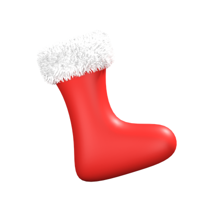 Santa Sock 3D Illustration