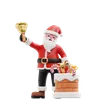 Santa standing near house chimney