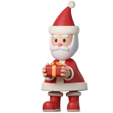 Papá Noel da regalo  3D Icon