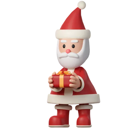 Papá Noel da regalo  3D Icon