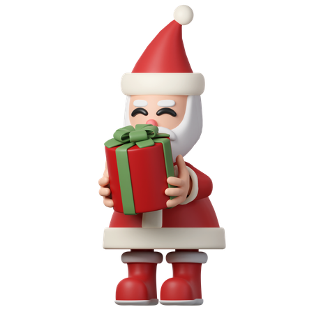 Papá Noel da regalo  3D Icon