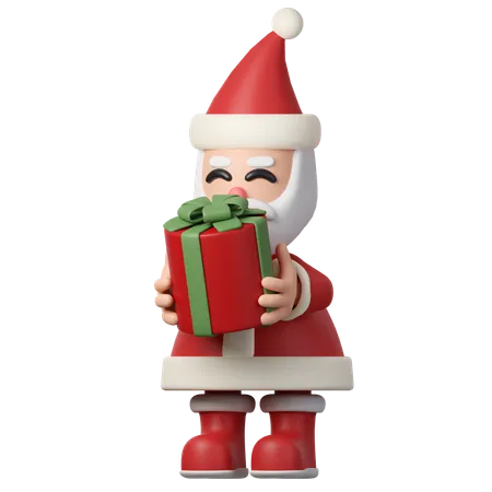 Papá Noel da regalo  3D Icon