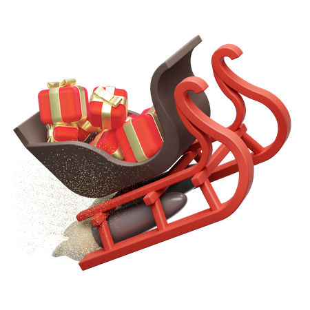 Santas Sleigh  3D Icon