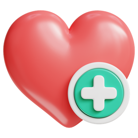 Santé cardiaque  3D Icon