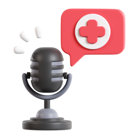 Podcast sur la santé  3D Icon