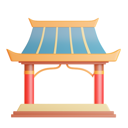Santuário chinês  3D Icon
