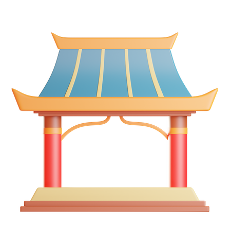 Santuário chinês  3D Icon